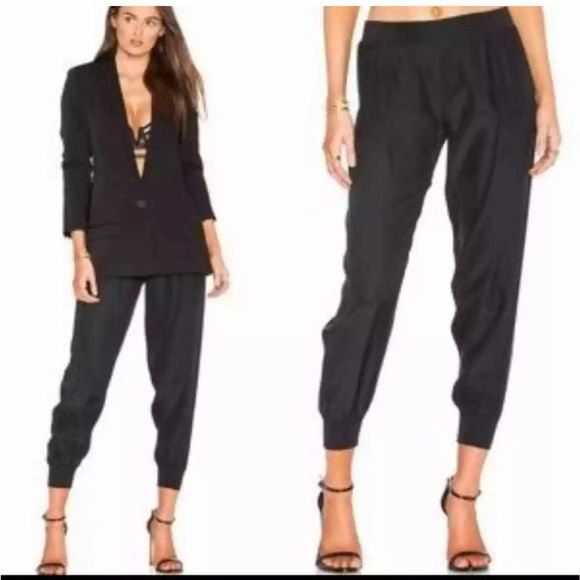 ATM ANTHONY THOMAS MELILLO Black 100% SILK Joggers - Picture 8 of 9